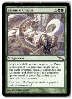 MTG Tooth and Nail - Mirrodin Heavily Played Italian - Image 1
