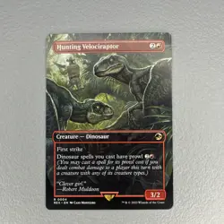 MTG - Hunting Velociraptor | Borderless Jurassic World | R 0004 | NM - Image 1