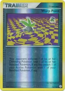 Warp Point - 116/130 - Pokemon Diamond & Pearl Reverse Holo Rare MP - Image 1