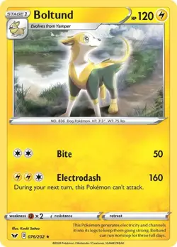 Boltund - 076/202 - Pokemon Sword & Shield Cosmos Holo Promo NM - Image 1