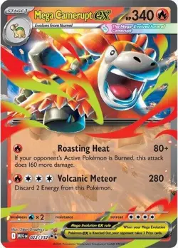 Mega Camerupt ex - 022/132 - Pokemon Mega Evolution Double Rare NM - Image 1