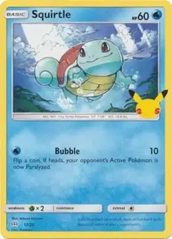 Squirtle - 17/25 - Pokemon McDonald's 25th Anniversary Non-Holo 2021 NM - Image 1