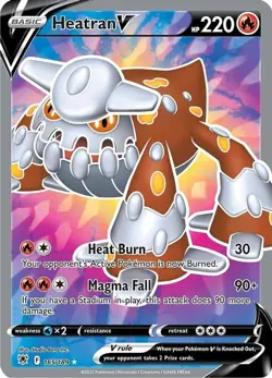 Heatran V - 165/189 - Pokemon Astral Radiance Sword & Shield Full Art Card NM - Image 1