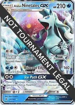 Alolan Ninetales GX - 22/145 - Pokemon World Championships Deck 2017 NM - Image 1
