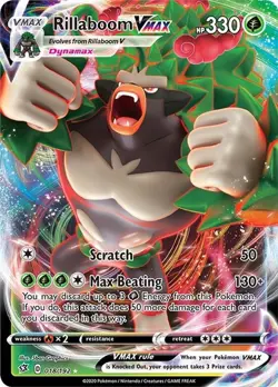 Rillaboom VMAX - 018/192 - Pokemon Rebel Clash Sword & Shield Ultra Rare Card NM - Image 1