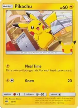 Pikachu - 25/25 - Pokemon McDonald's 25th Anniversary Non-Holo 2021 LP - Image 1