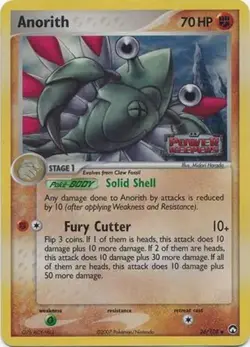 Anorith - 26/108 - Pokemon Power Keepers Reverse Holo Rare HP - Image 1
