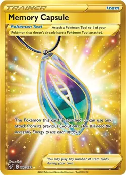 Memory Capsule - 202/185 - Pokemon Vivid Voltage Sword & Shield Secret Rare NM - Image 1