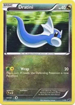 Dratini - 1/20 - Pokemon Dragon Vault Holo 2012 NM - Image 1