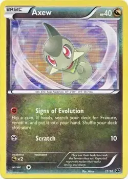 Axew - 12/20 - Pokemon Dragon Vault Holo 2012 NM - Image 1
