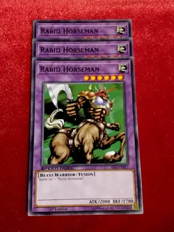 Yu-Gi-Oh! (x3) Rabid Horseman SBLS-EN011 - 1st Edition - Unplayed Mint+ - Image 1