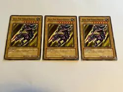 3X Gaia The Fierce Knight - SDY-007v Yugioh! Yu-Gi-Oh! 3 X3 Playset - Image 1