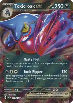 Toxicroak Ex - 131/198 - Pokemon Scarlet Violet Base Ultra Rare Card NM - Image 1