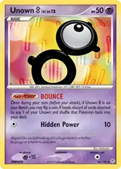 Unown - 66/130 - Pokemon Diamond & Pearl Non-Holo Card LP - Image 1