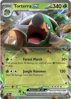Torterra ex - 012/162 - Pokemon Temporal Forces Ultra Rare Card NM - Image 1