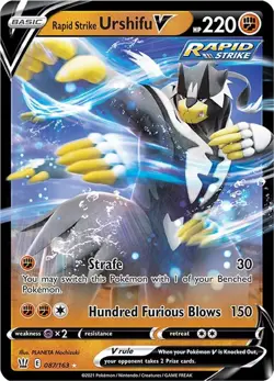 Rapid Strike Urshifu V - 087/163 - Pokemon Battle Styles Ultra Rare Card NM - Image 1