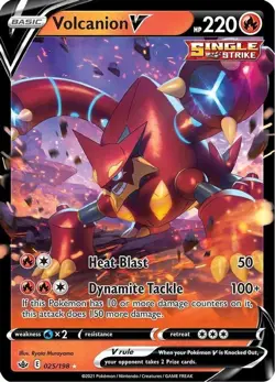Volcanion V - 025/198 - Pokemon Chilling Reign Sword & Shield Ultra Rare Card NM - Image 1