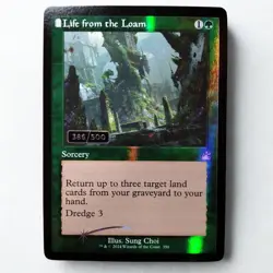MTG Life from the Loam English Double Rainbow Foil Serial 386 RVR NM - Image 1