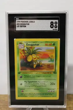 1999 Pokemon TCG Jungle Exeggutor 1st Edition SGC 8 - Image 1