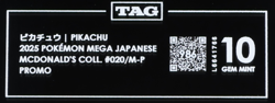 2025 Pokemon Mega Japanese McDonald's Collection Promo Pikachu TAG 10 (986) - Image 3