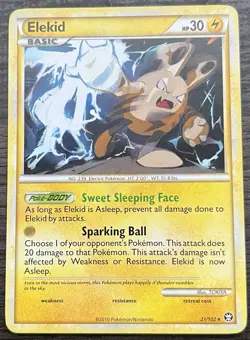 Elekid 21/102 Pokemon TCG HGSS Triumphant Rare Non Holo MINT NM - Image 1