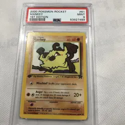 2000 POKEMON ROCKET MANKEY 1ST FIRST EDITION #61 PSA 9 MINT - Image 1