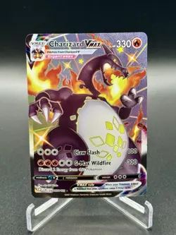Pokemon TCG Charizard VMAX SV107/SV122 Shining Fates Heavily Played - Image 1