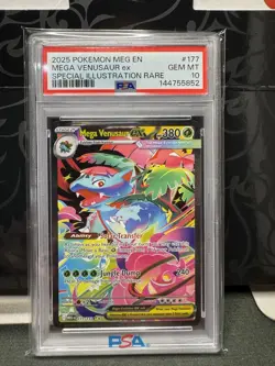 2025 Pokemon Mega Evolution Mega Venusaur EX Special Illustration Rare PSA 10 - Image 1
