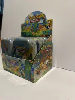 Pokemon TCG - 25th Anniversary Celebrations Sealed mini tins with display case - Image 5