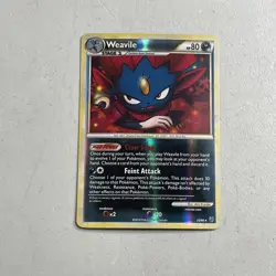 Pokemon TCG 2010 HeartGold & SoulSilver Undaunted -- Weavile 25/90 Reverse Holo - Image 1