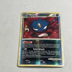 Pokemon TCG 2010 HeartGold & SoulSilver Undaunted -- Weavile 25/90 Reverse Holo - Image 2