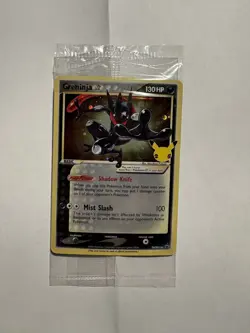 Pokemon TCG Greninja Gold Star SWSH144 - Celebrations Black Star Promo - Sealed - Image 1