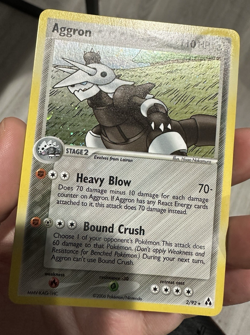 Pokemon Aggron Holo Rare EX Legend Maker 2/92 LP - Image 4