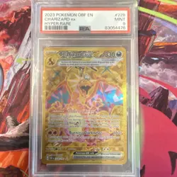 2023 Pokemon Charizard ex 228/197 SV03 Obsidian Flames Hyper Rare Holo PSA 9 - Image 1