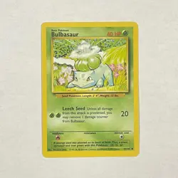 Pokemon Bulbasaur 44/102 Base 1999 English Common - Image 1