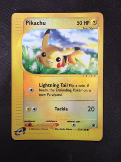 REVERSE HOLO Pikachu [Expedition Base Set] 124/165 - Pokemon TCG (MP) - Image 1