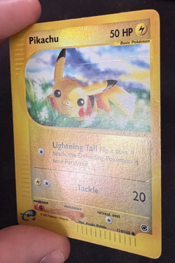 REVERSE HOLO Pikachu [Expedition Base Set] 124/165 - Pokemon TCG (MP) - Image 4