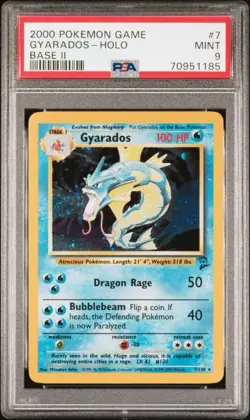 2000 POKEMON BASE SET 2 #7 GYARADOS-HOLO PSA 9 - Image 1