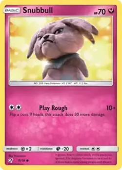 Snubbull - 15/18 - Pokemon Detective Pikachu Holo Rare LP - Image 1