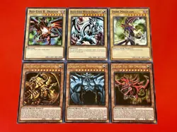 Blue-Eyes Dark Magician Red-Eyes + Ra + Obelisk + Slifer Egyptian God | YuGiOh! - Image 1