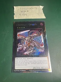 Yu-Gi-Oh! Evilswarm Ophion RA04-EN179 Platinum Secret Rare 1st Edition NM - Image 1