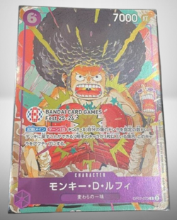 One Piece Card Luffy OP07-073 BANDAI CARD GAMES Fest Japanese Promo Card - Image 1