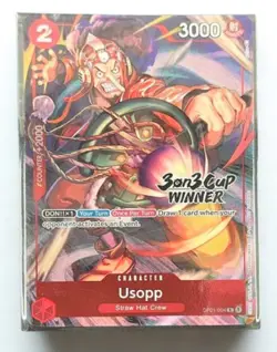 Usopp OP01-0042022 3 on 3 Cup WINNER Prize card SEALED One Piece Card English - Image 1