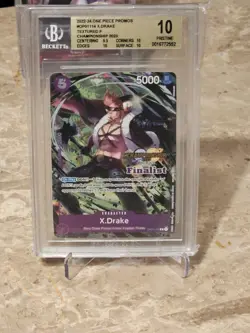One Piece X.Drake Championship 2023 CS Finalist OP01-114 Becketts Pristine 10 - Image 1