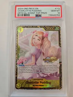 PSA 10 - Charlotte Pudding OP03-112 2024 Championship TOP PRIZE ONE PIECE - Image 1
