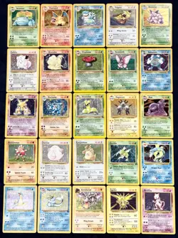 Original Pokemon WOTC Base Jungle Fossil 1-151 Set Complete 25 HOLOS Bonus Cards - Image 1