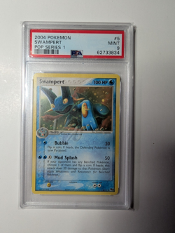 2004 PSA 9 Pokemon Pop Series 1 Swampert Card 5/17 Mint - Image 1