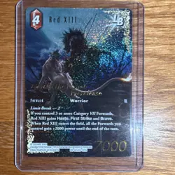Square Enix Red XIII PR-183/25-107H VII Rebirth Prerelease Foil Card - Image 1