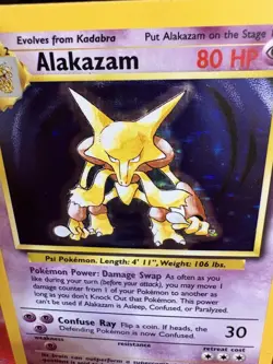 Alakazam Holo Base Set 1/102 WOTC 1999 LP+/NM- Pokemon Card - Image 2
