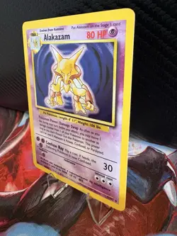 Alakazam Holo Base Set 1/102 WOTC 1999 LP+/NM- Pokemon Card - Image 3